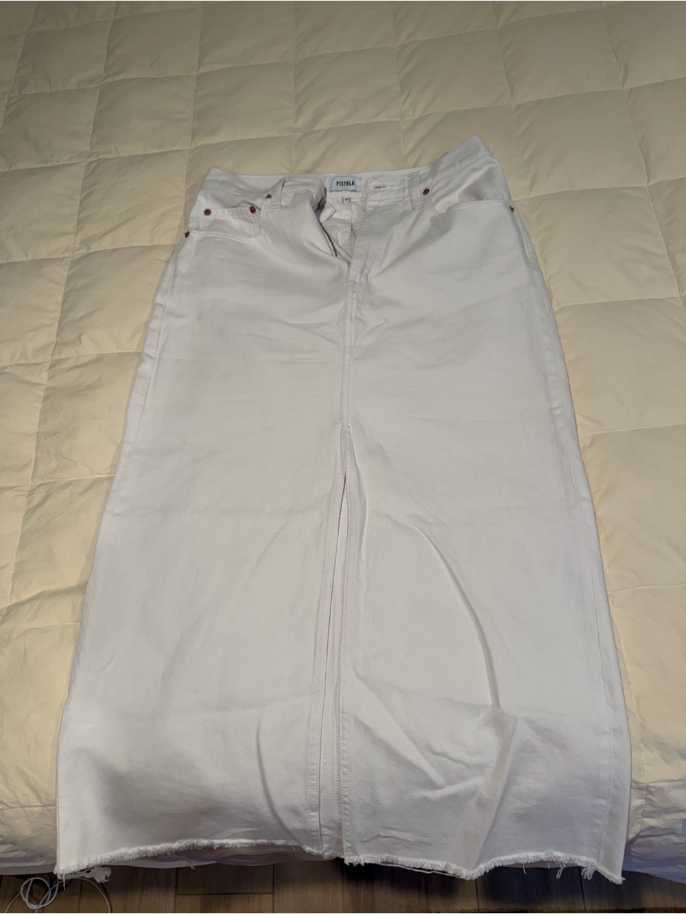 pistola White Wide-Leg High-Rise Jeans